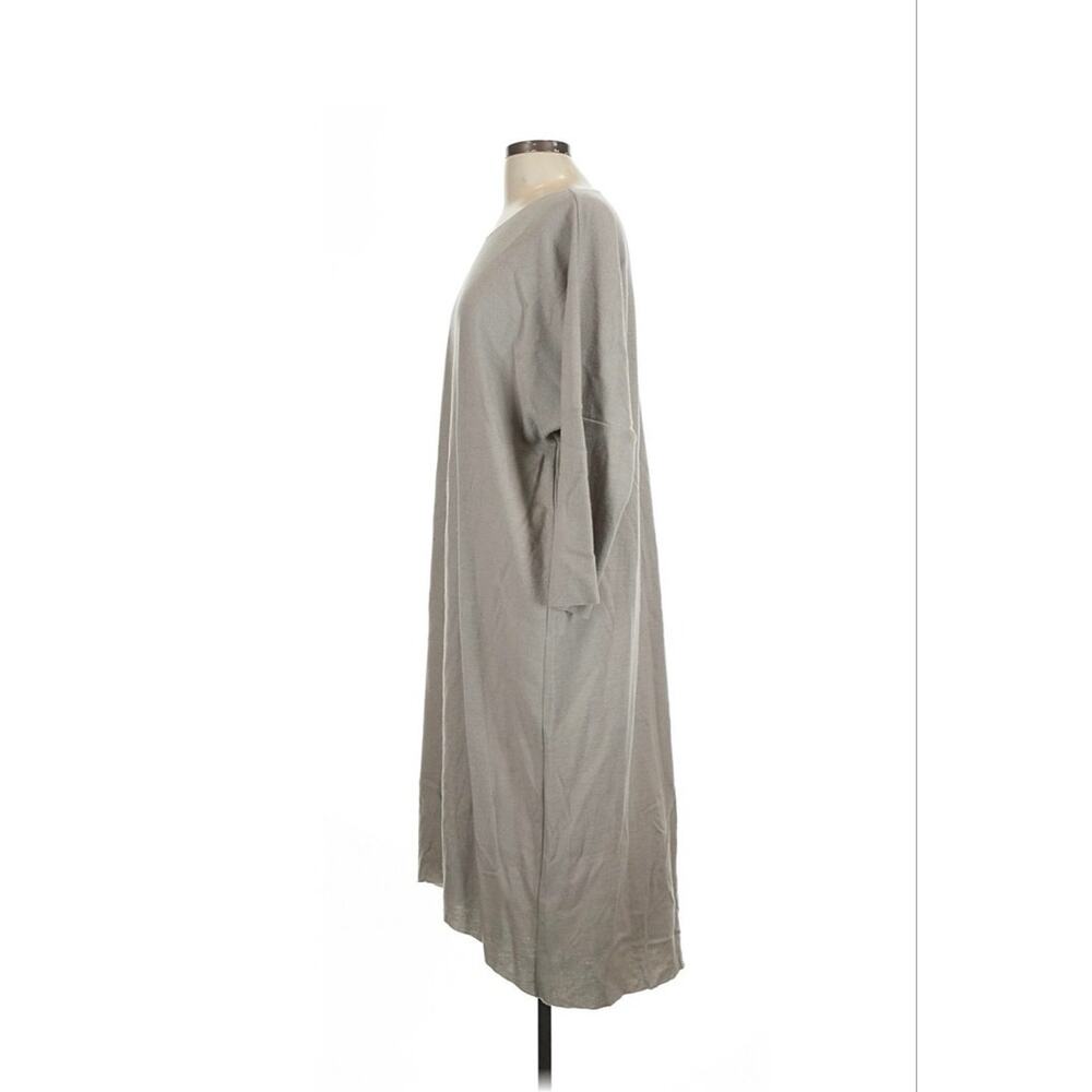 Black Crane Cocoon Dress - Large - Taupe Wool Blend - Made in USA - Picture 5 of 7